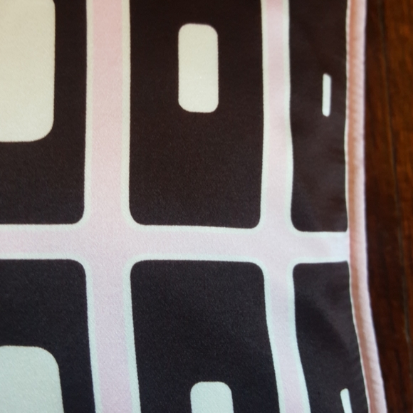 Plush Living Kaleidoscope Nook Pillow NWT pink and brown graphic - Picture 2 of 3